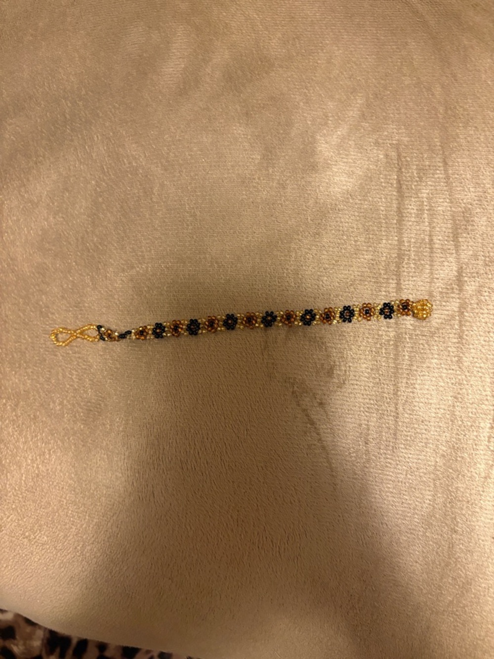 Gold-Tone Blue Floral Bracelet - Women Jewelry